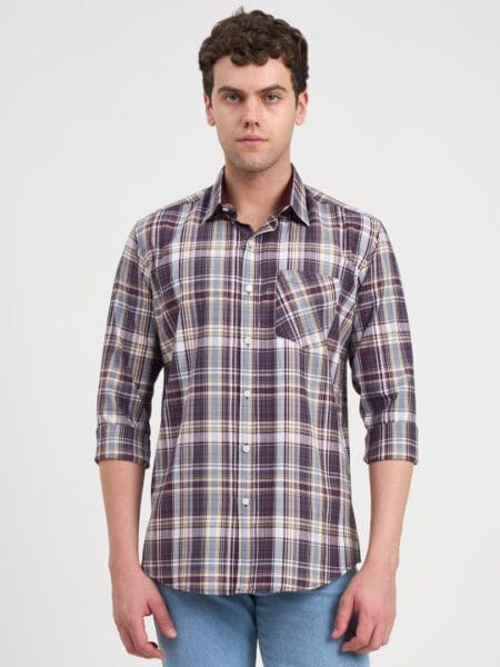 Bharggo Gents Pepper Cotton Check Shirt